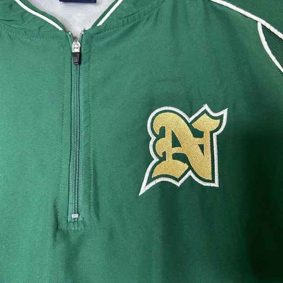 Mizuno Track Jacket Mens XL Green Running 1/4 Zip Lined Pockets Vented Back - Picture 8 of 16